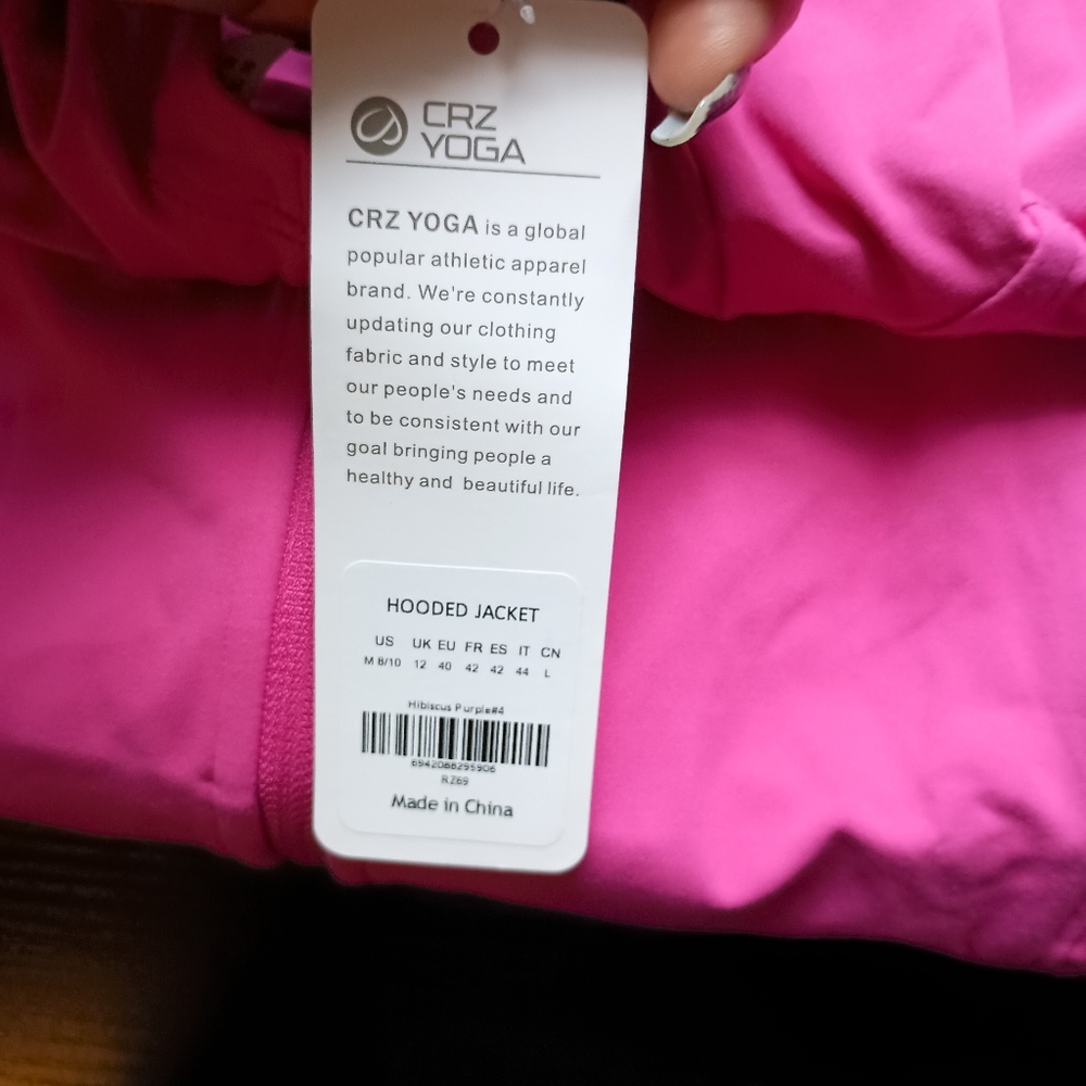NWT Med CRZ Yoga Womens Butterlyxe full zip workout hoodie - Picture 9 of 9